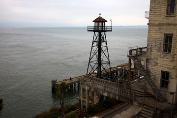 San Francisco, California / USA - August 25, 2015: Alcatraz penitentiary area, San Francisco,...