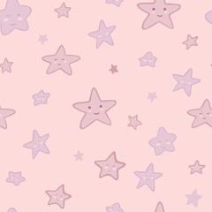 Cute hand drawn stars seamless pattern for baby fabric.