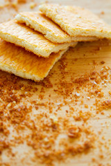 crunchy crackers peanut cookies close up