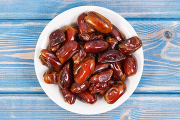 Dates as source natural vitamins and dietary fiber, healthy nutrition concept
