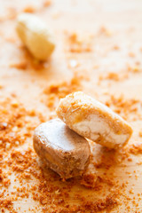 Crispy peanut candy Crunchy candy close up su tang