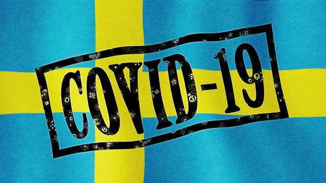 coronavirus outbreak in Sweden . 2019-ncov influence on state economy. covid-19 epidemic, global crisis. concept of humanity struggling with new deadly virus.