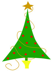 christmas tree vector illustration