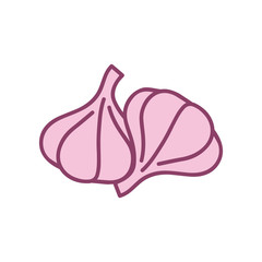 Garlic vector icon illustration design template