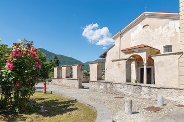Typical old catholic church of northern Italy. Church of the convent of S. Antonio di Azzio, 17th...