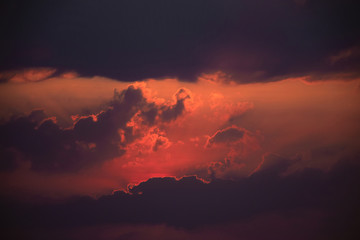 wonderful horizon sun rise in the morning, Natural glow cloudscape wonderful wallpaper background.