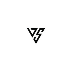 vs letter vector logo abstract