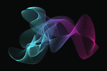 EPS 10 vector. Futuristic colorful background. Backdrop with lines and waves.