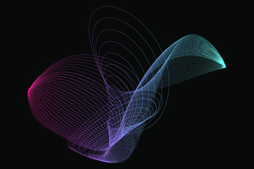 EPS 10 vector. Futuristic colorful background. Backdrop with lines and waves.