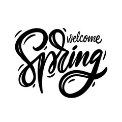 Welcome Spring phrase that evokes the spirit of renewal and new beginnings. Ideal for greeting cards, banners, or social media posts celebrating the arrival of the season.