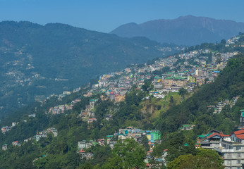 Fototapeta na wymiar Himalayan view from the gangtok sikkim india
