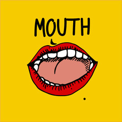 vector illustration of a lips