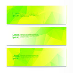 Vector abstract geometric design banner web template. Modern design background set. Vector illustration