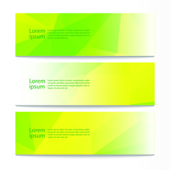 Vector abstract geometric design banner web template. Modern design background set. Vector illustration