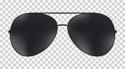 Aviator police isolated sunglasses . © Oleksii Bezrodnii