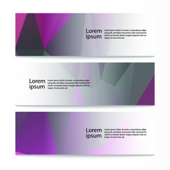 Vector abstract geometric design banner web template. Modern design background set. Vector illustration