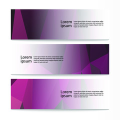 Vector abstract geometric design banner web template. Modern design background set. Vector illustration