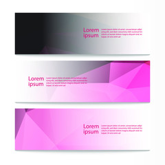 Naklejka premium Vector abstract geometric design banner web template. Modern design background set. Vector illustration