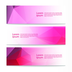 Vector abstract geometric design banner web template. Modern design background set. Vector illustration