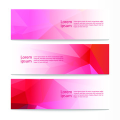 Vector abstract geometric design banner web template. Modern design background set. Vector illustration