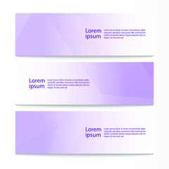 Fototapeta premium Vector abstract geometric design banner web template. Modern design background set. Vector illustration