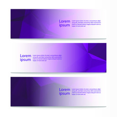 Vector abstract geometric design banner web template. Modern design background set. Vector illustration