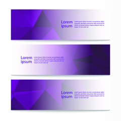 Vector abstract geometric design banner web template. Modern design background set. Vector illustration