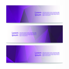 Vector abstract geometric design banner web template. Modern design background set. Vector illustration