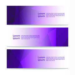 Vector abstract geometric design banner web template. Modern design background set. Vector illustration