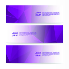 Vector abstract geometric design banner web template. Modern design background set. Vector illustration