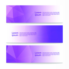 Vector abstract geometric design banner web template. Modern design background set. Vector illustration