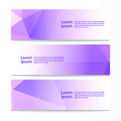 Vector abstract geometric design banner web template. Modern design background set. Vector illustration