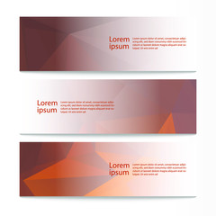 Vector abstract geometric design banner web template. Modern design background set. Vector illustration