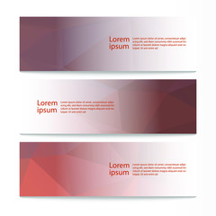 Vector abstract geometric design banner web template. Modern design background set. Vector illustration
