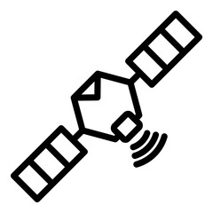 Science satellite icon. Outline science satellite vector icon for web design isolated on white background