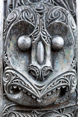 Traditional Maori face carving