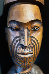 Traditional Maori face carving