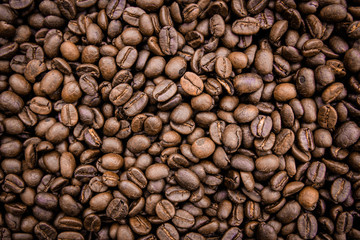 roasted coffee bean texture background.