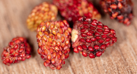 Dried strawberries. Foods rich in vitamins.