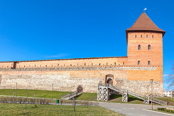 Ancient Lida castle. The city of Lida. Republic of Belarus