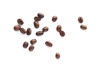 coffee beans on white background