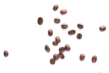 coffee beans on white background