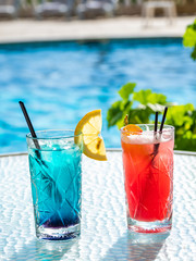 Pool area of a luxury hotel