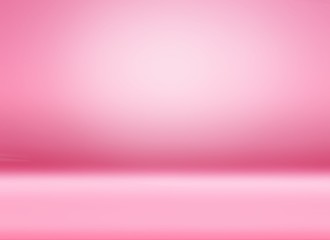 Pink pastel white light gradient empty studio room backdrop wallpaper abstract background blurred. use for showcase or product your. copy space for text