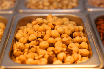 fresh nuts texture close-up image