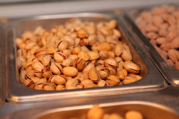 Pistachios texture close-up image