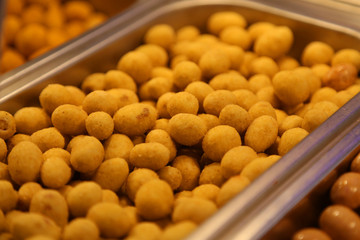 fresh nuts texture close-up image