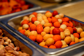 fresh nuts texture close-up image