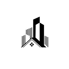 Real estate logo design icon isolated on white background