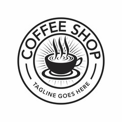 coffee shop logo concept